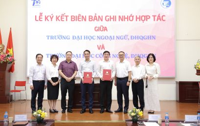 Trường Đại học Công nghệ ký kết hợp tác với Trường Đại học Ngoại ngữ: Kết nối thế mạnh, đồng hành phát triển trong chuyển đổi số và nâng cao năng lực ngoại ngữ cho sinh viên